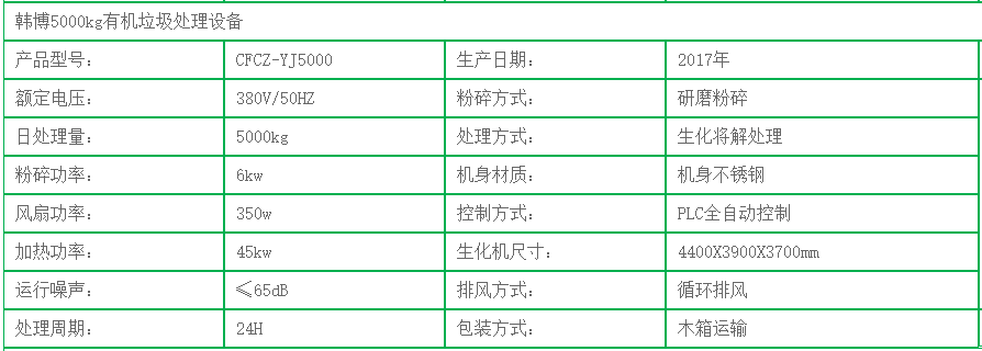 5000kg有機垃圾生化處理機