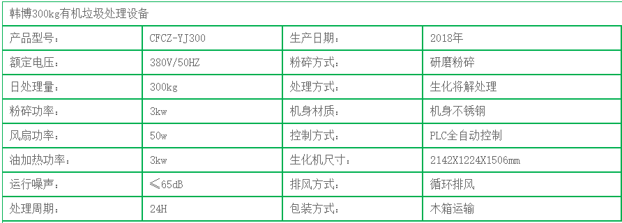 300kg有機垃圾生化處理機