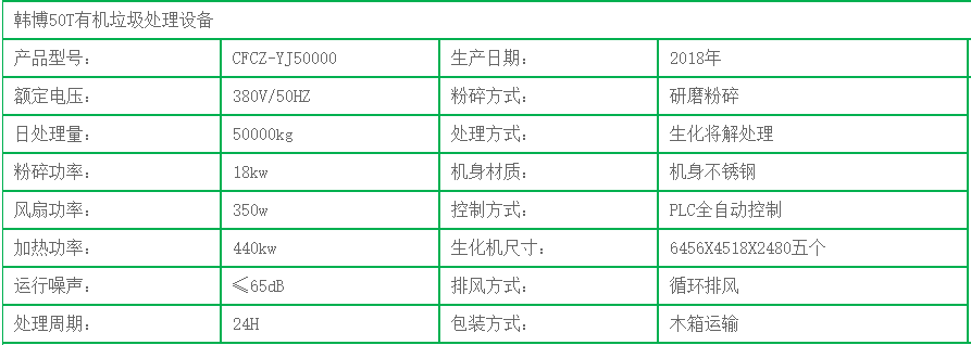 50000kg有機垃圾生化處理機