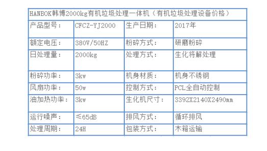 2T有機垃圾處理一體機